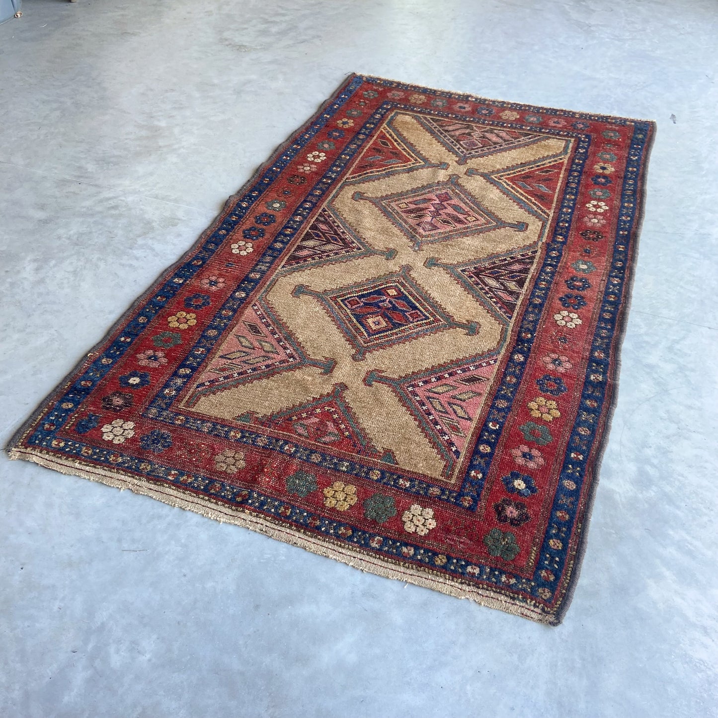 Antique Hamadan Accent Rug #R960 - 3'8" x 6'