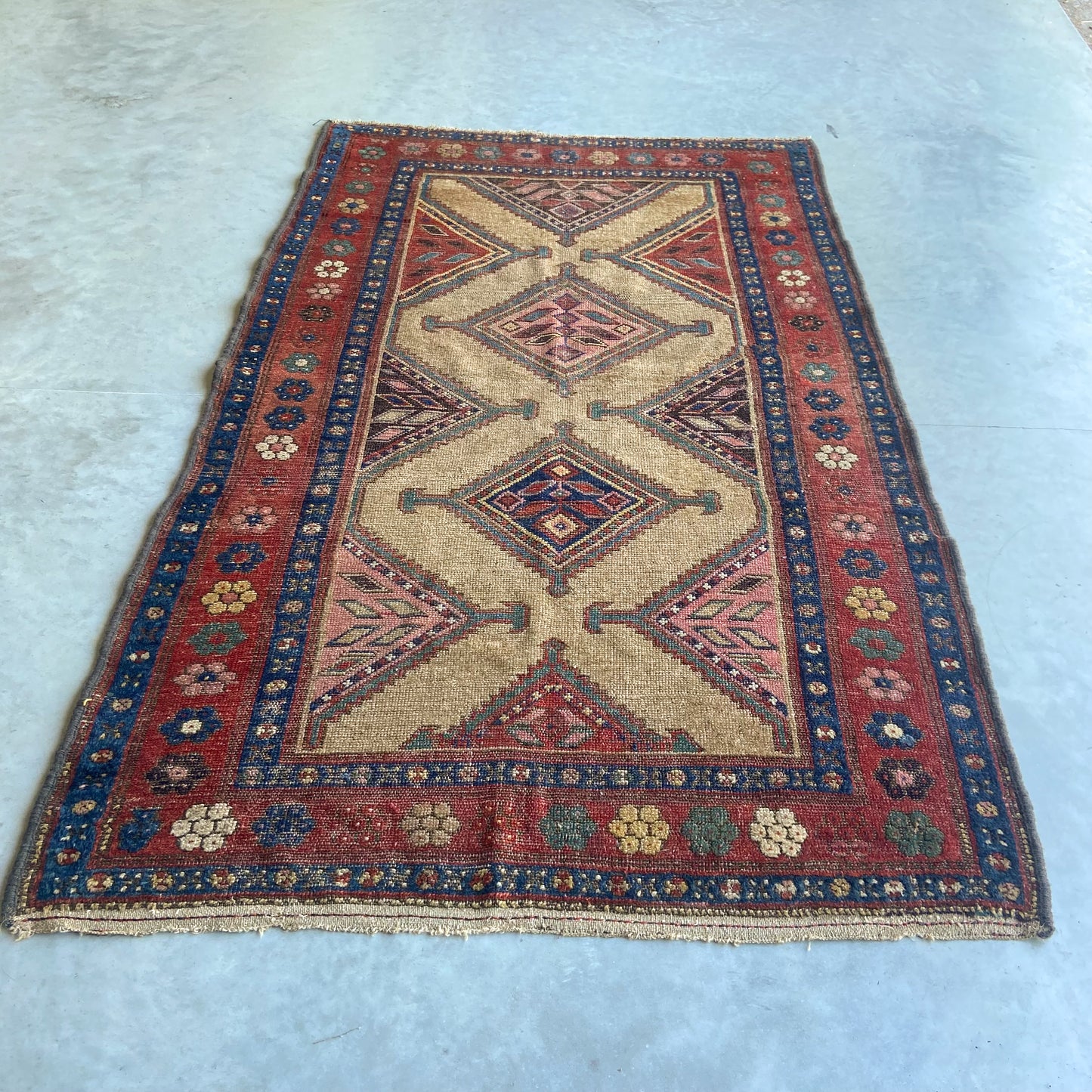 Antique Hamadan Accent Rug #R960 - 3'8" x 6'