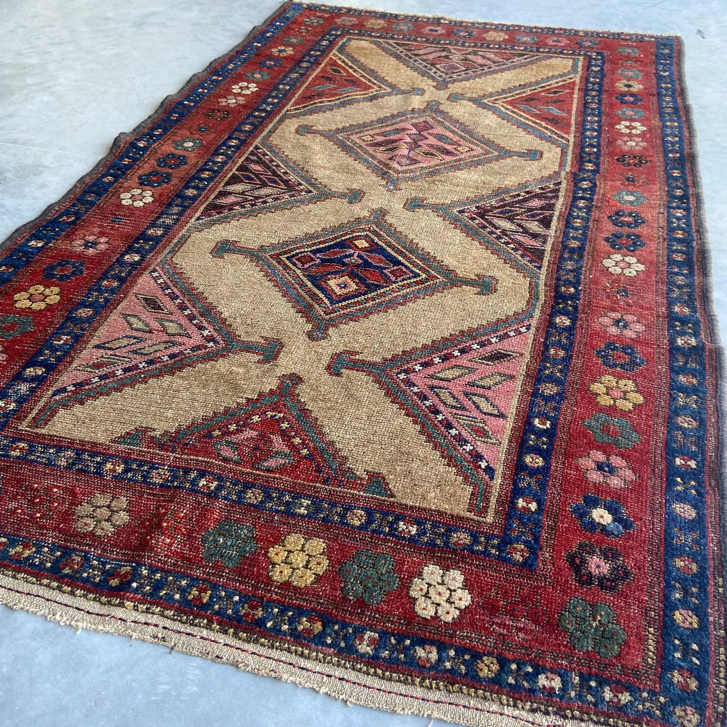 Antique Hamadan Accent Rug #R960 - 3'8" x 6'