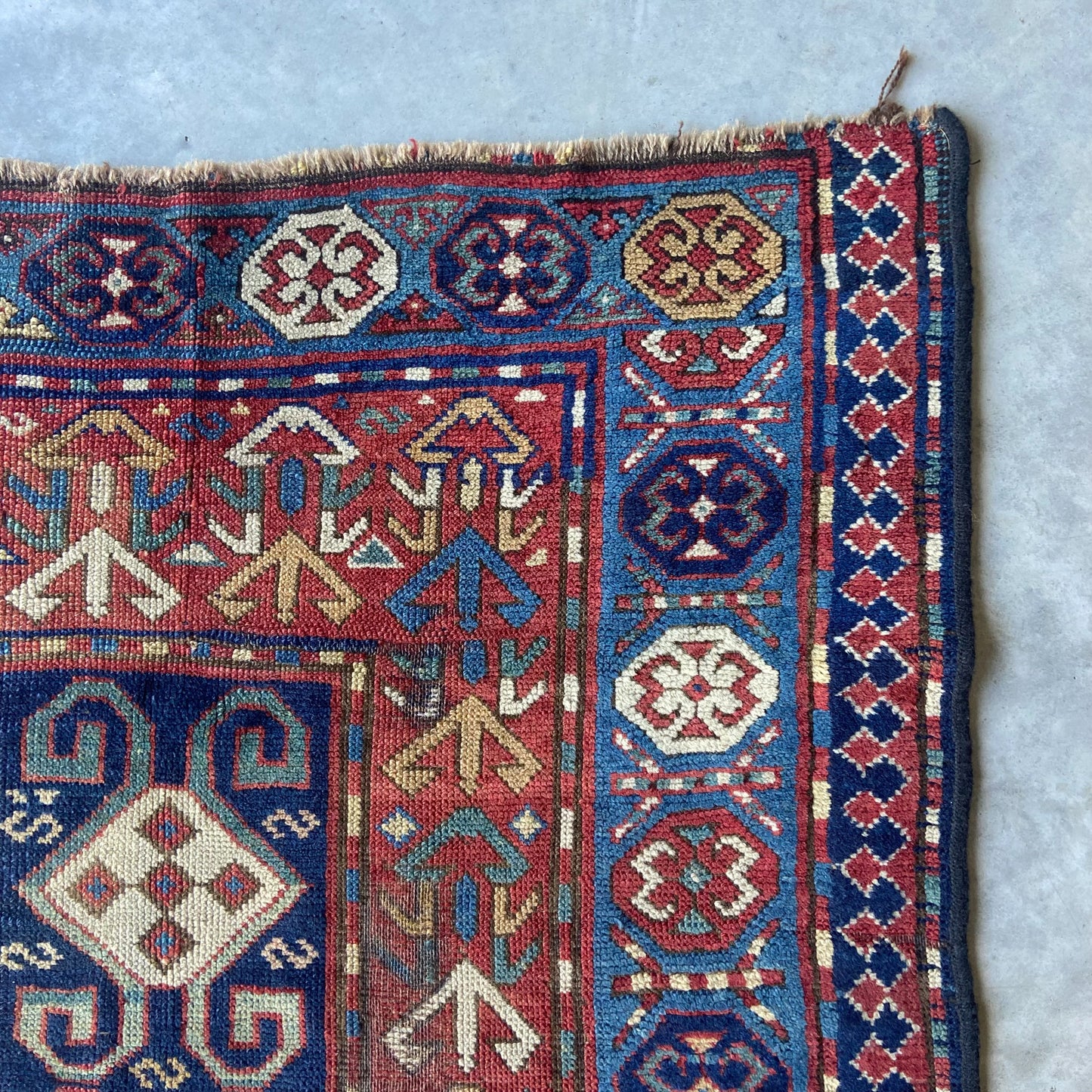 Antique Kazak Accent Rug #R962 - 4' x 6'6"