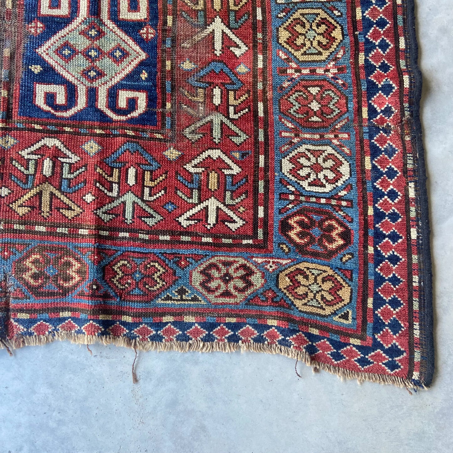 Antique Kazak Accent Rug #R962 - 4' x 6'6"