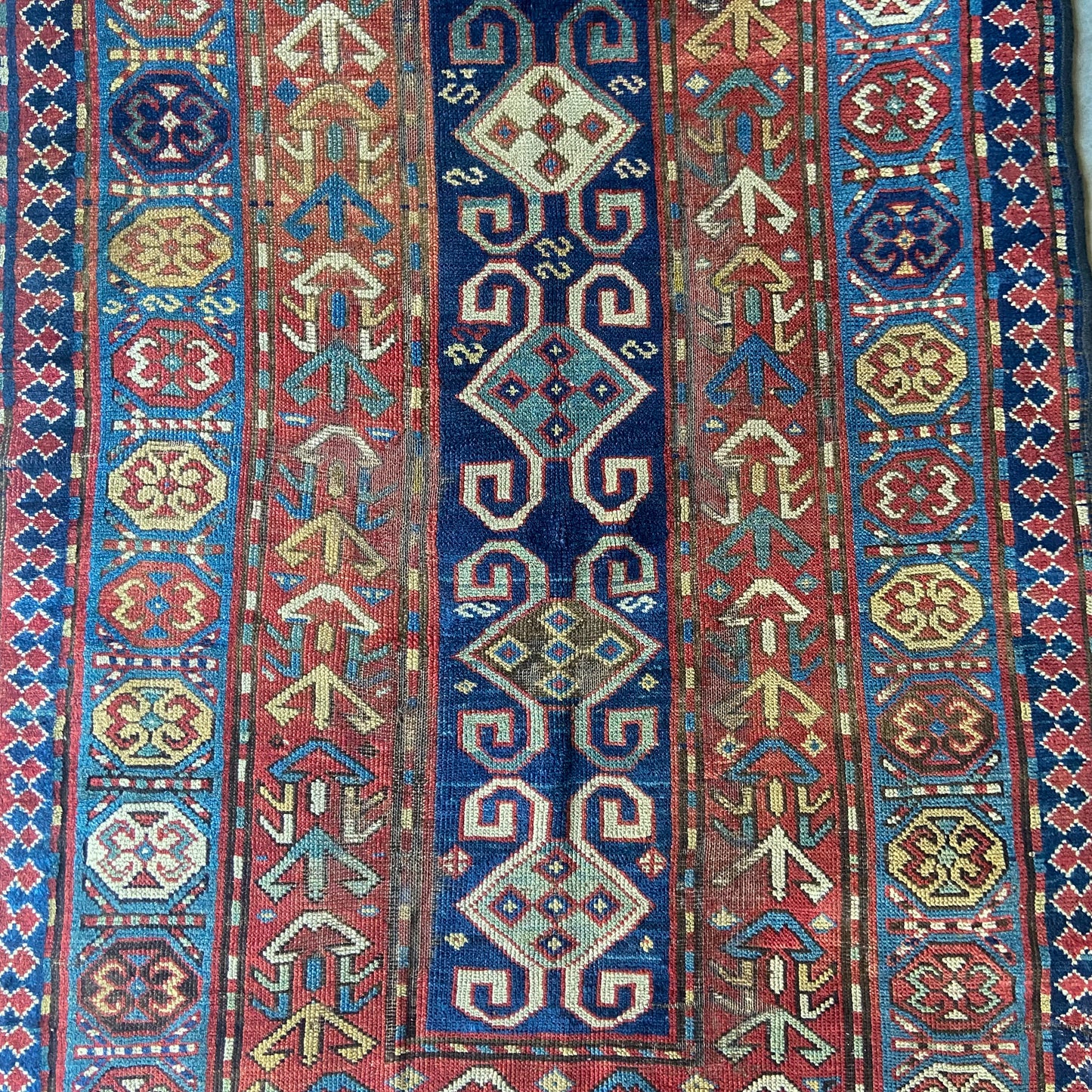 Antique Kazak Accent Rug #R962 - 4' x 6'6"