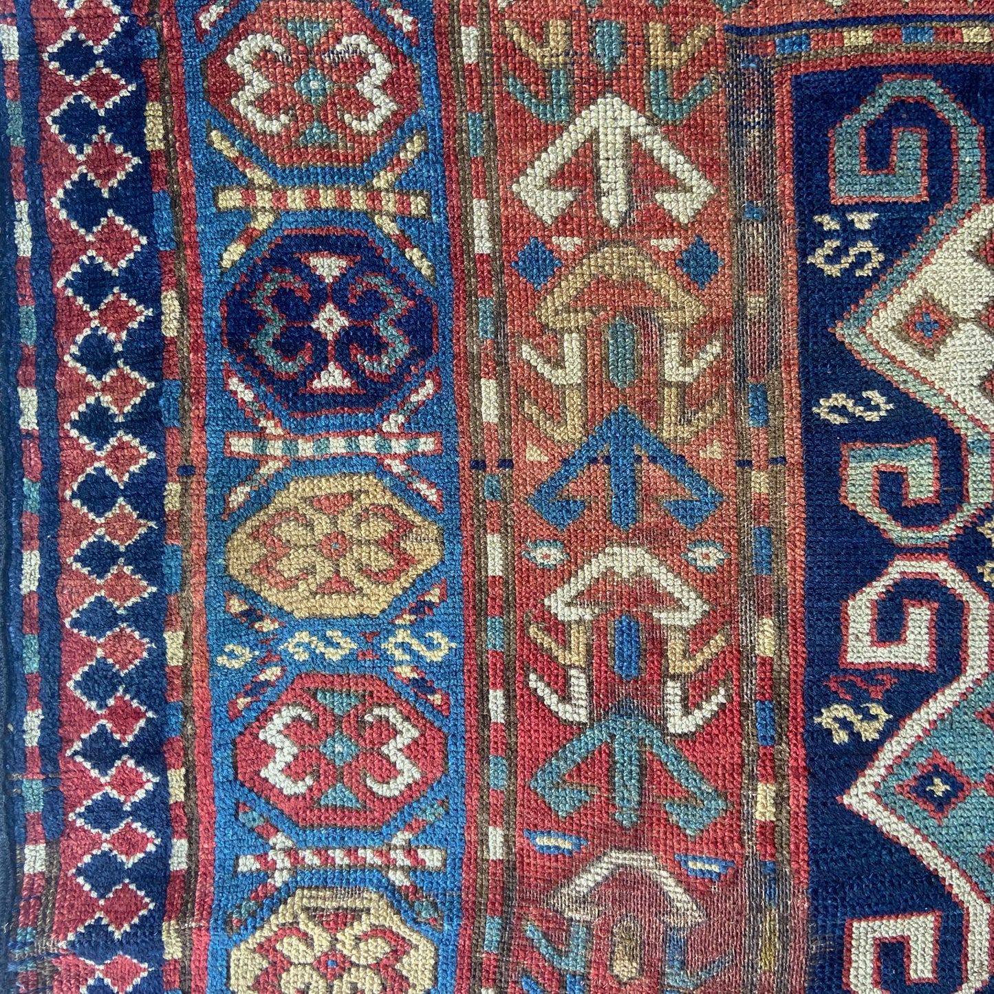 Antique Kazak Accent Rug #R962 - 4' x 6'6"