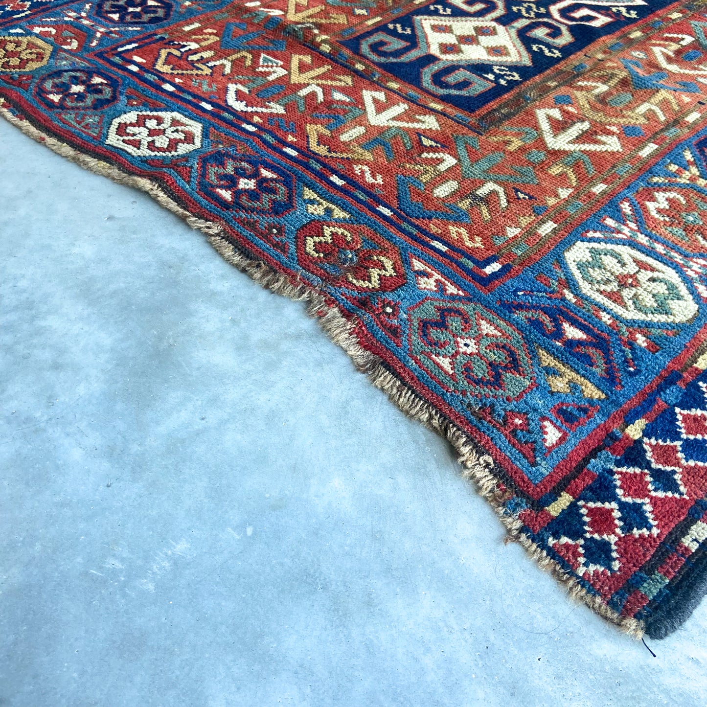 Antique Kazak Accent Rug #R962 - 4' x 6'6"