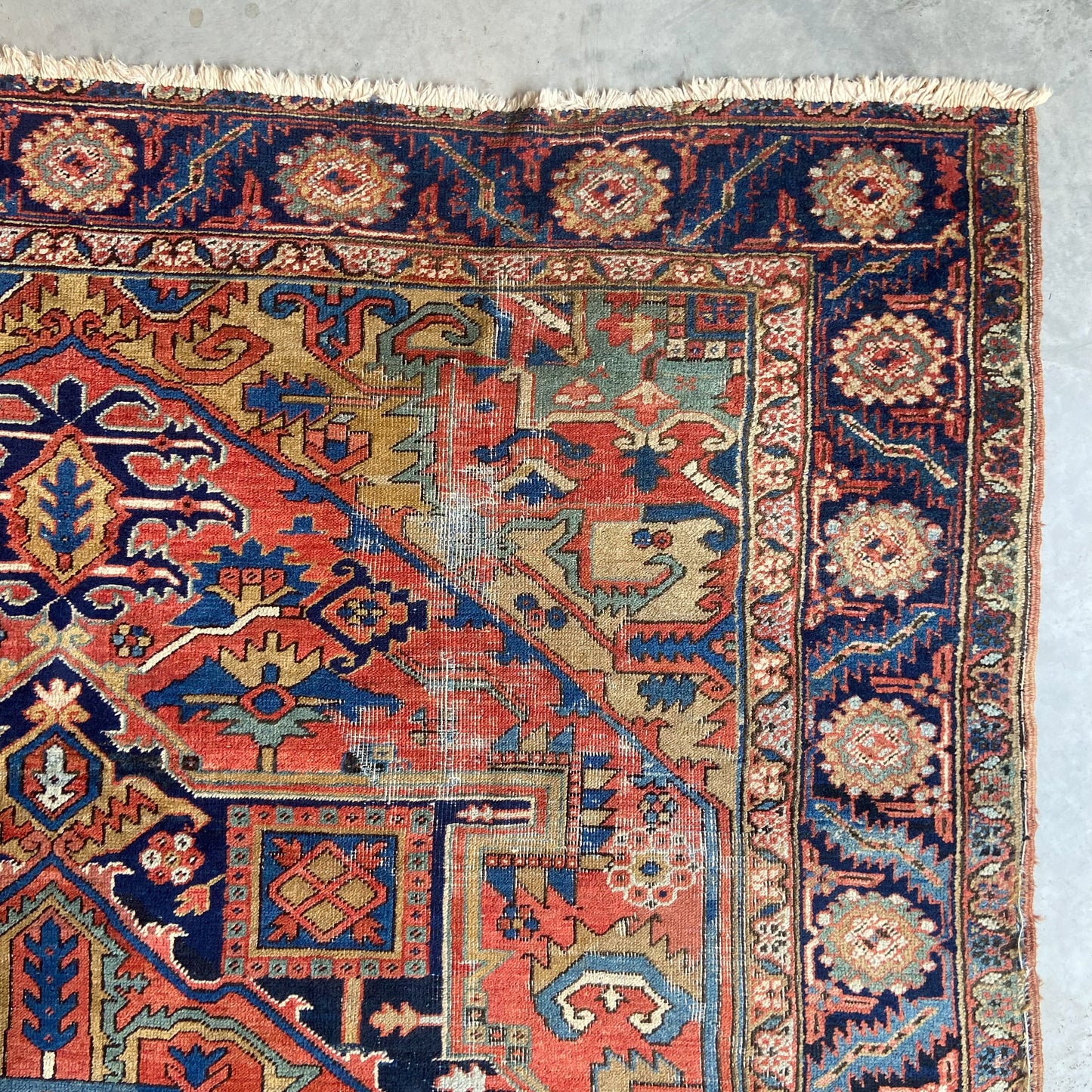 Antique Heriz Area Rug #R983 - 8'1" x 9'10"