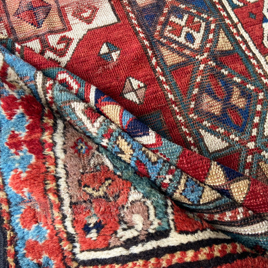 Antique Kazak Gallery Rug #R1266 - 3'7" x 9'5"