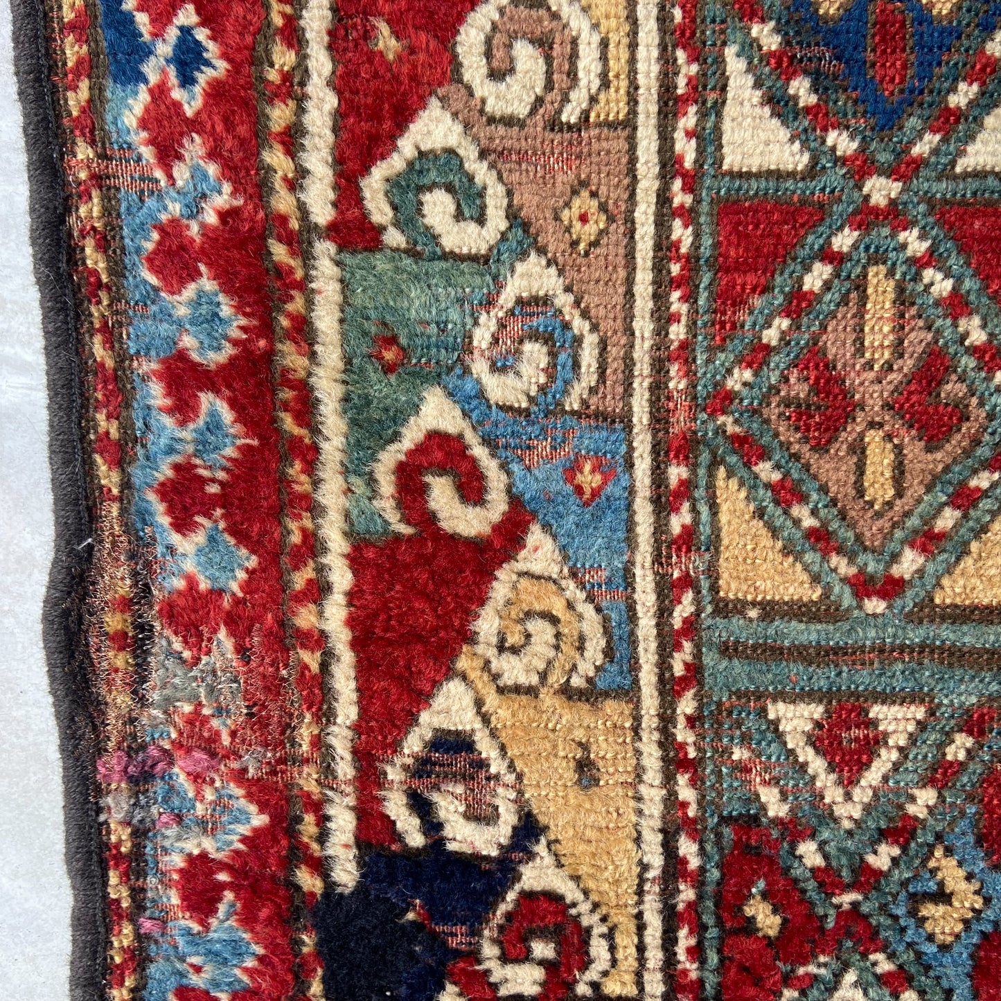 Antique Kazak Gallery Rug #R1266 - 3'7" x 9'5"