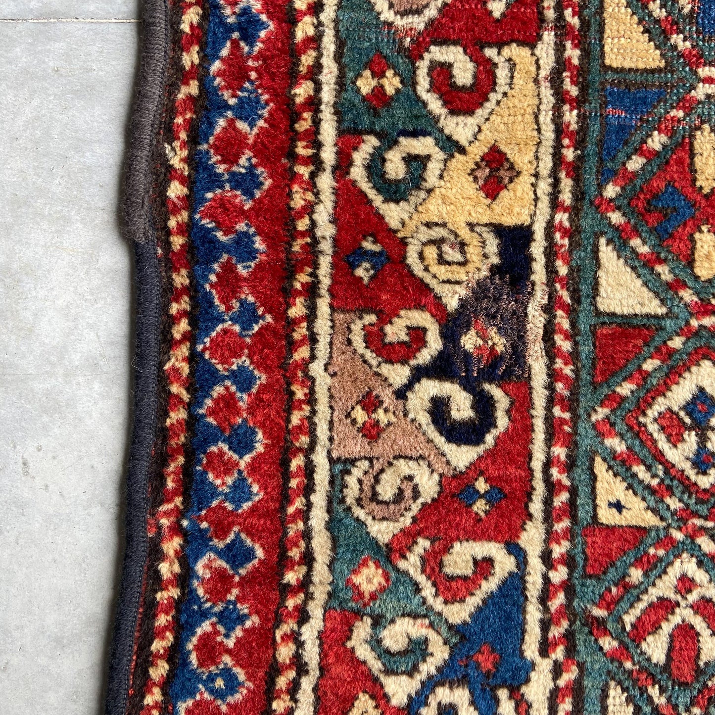 Antique Kazak Gallery Rug #R1266 - 3'7" x 9'5"