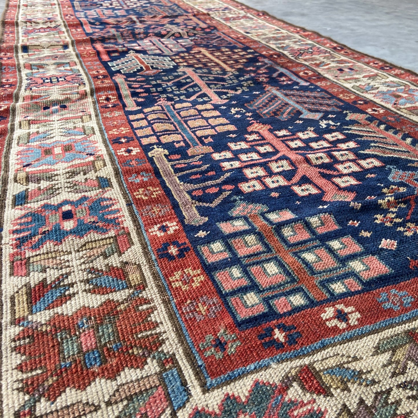 Antique Caucasian Runner #R1281 - 3'2" x 10'10"