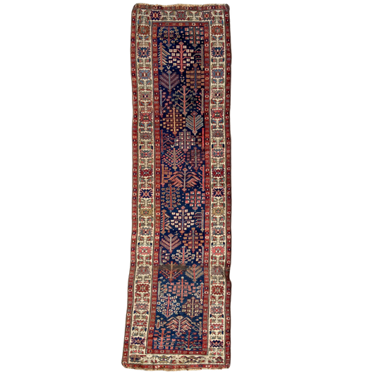 Antique Caucasian Runner #R1281 - 3'2" x 10'10"