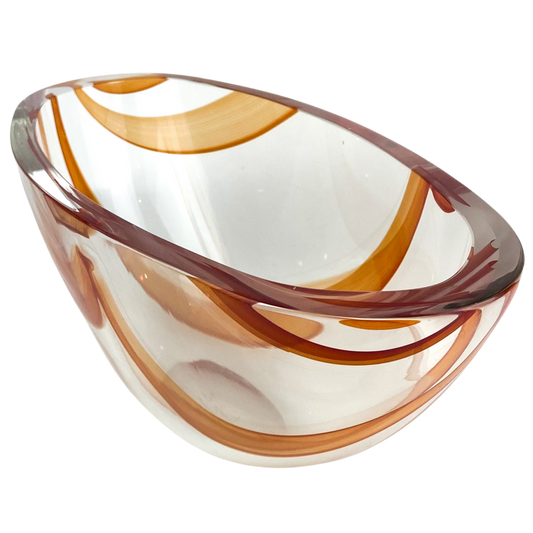 Large Murano Seguso Viro Glass Bowl #O688