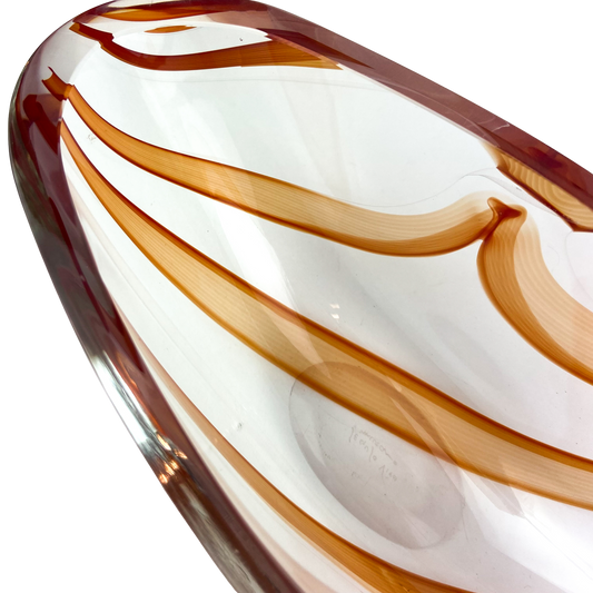 Large Murano Seguso Viro Glass Bowl #O688