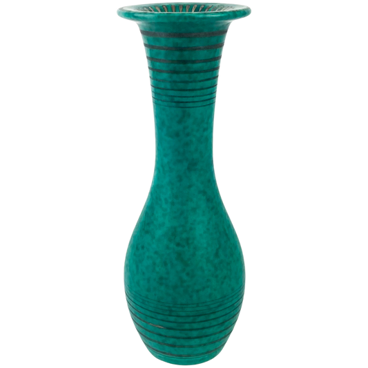 Mottled Green Gustavsberg Argenta Stoneware Vase #O1055