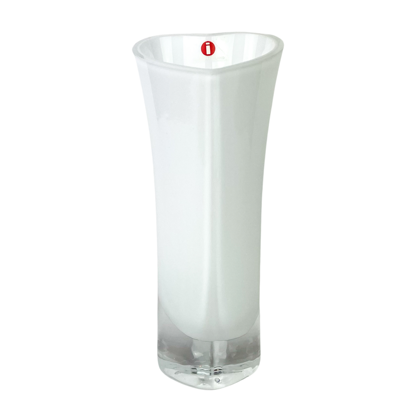 Iittala White Flared Art Glass Vase #O1135