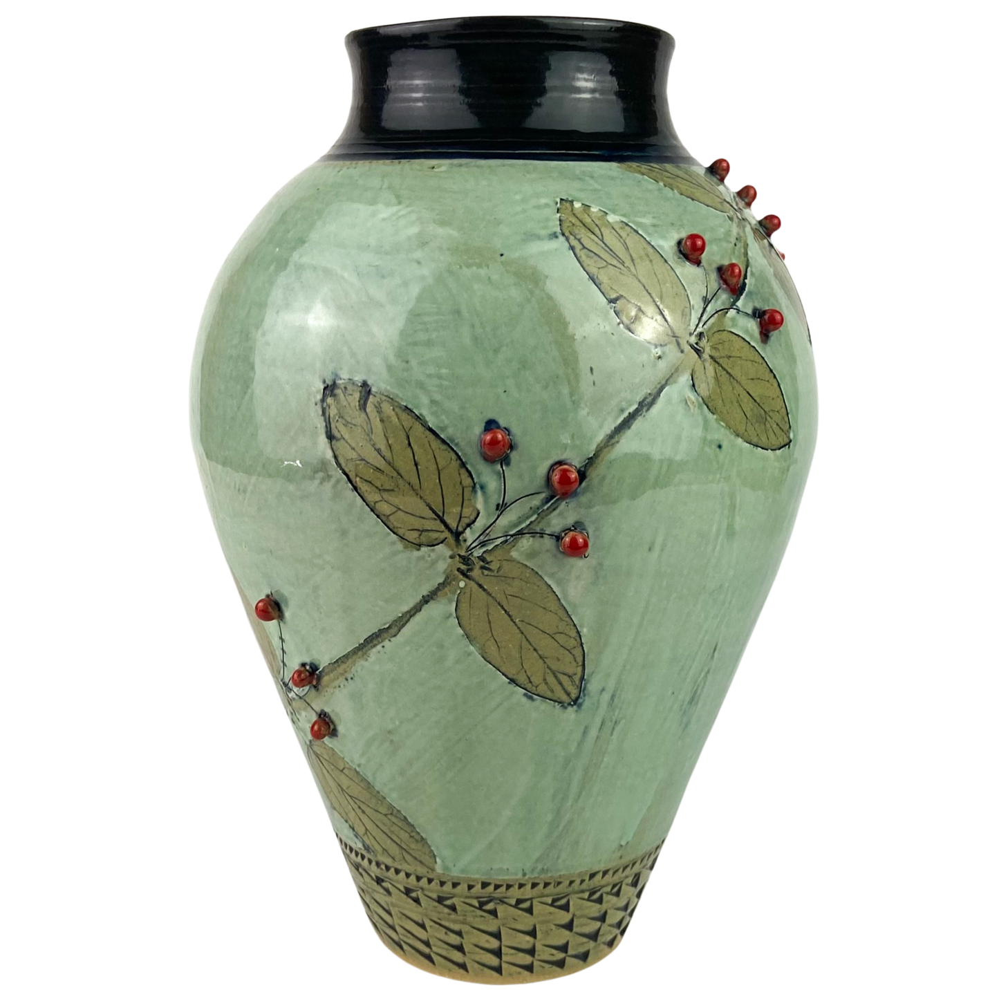 Large Mountain Laurel Vase by Suzanne Crane Fine Stoneware #O1139