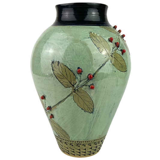 Large Mountain Laurel Vase by Suzanne Crane Fine Stoneware #O1139