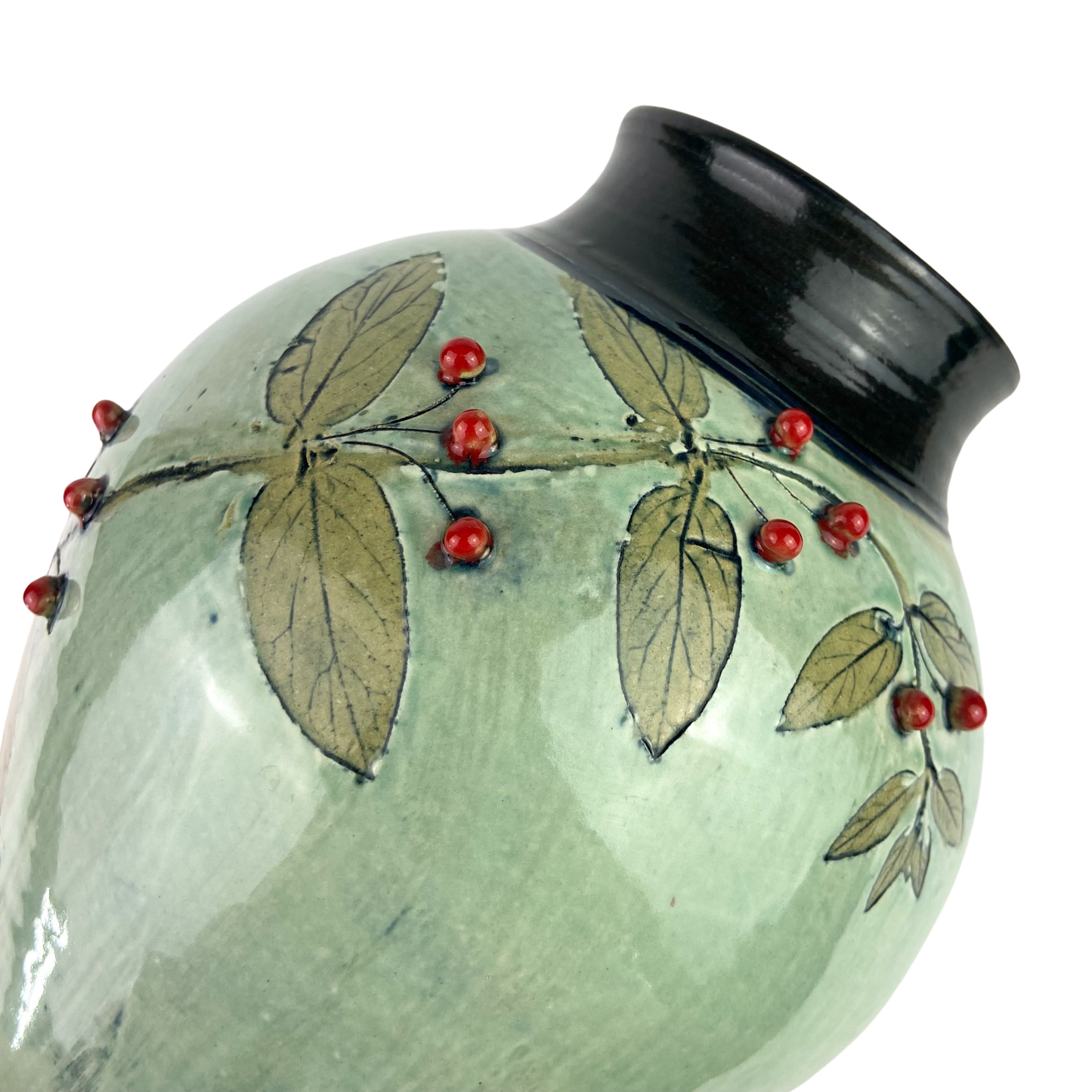 Large Mountain Laurel Vase by Suzanne Crane Fine Stoneware #O1139