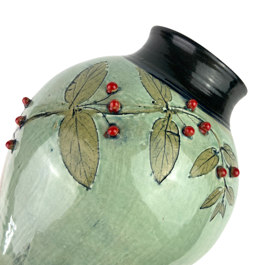 Large Mountain Laurel Vase by Suzanne Crane Fine Stoneware #O1139