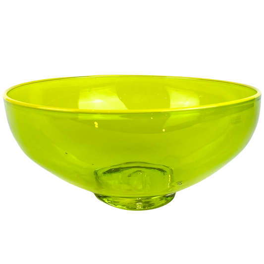 Handblown Lime Studio Art Glass Bowl #O1153