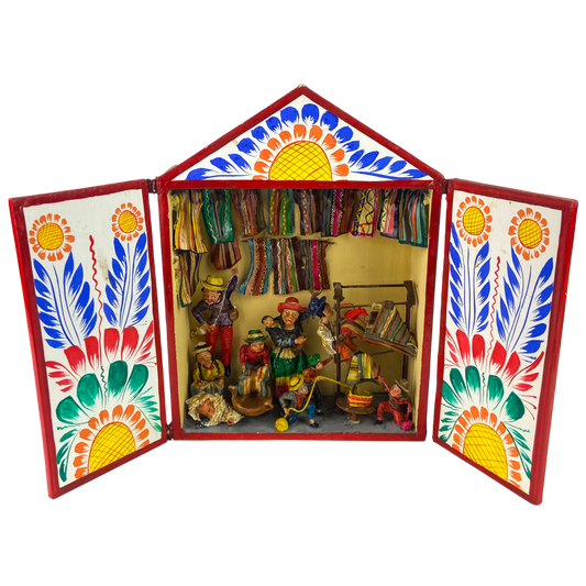 Vintage Peruvian Retablo Folk Art by Claudio Jimenez #O1158