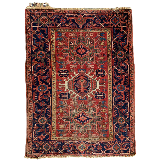 Antique Karaja Accent Rug #R1107 - 3'4" x 4'6"