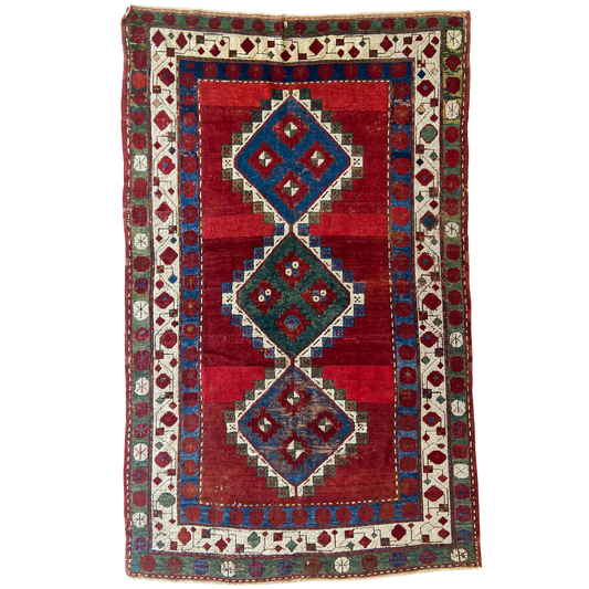 Antique Kazak Room-Sized Rug #R1143 4'8" x 7'6"