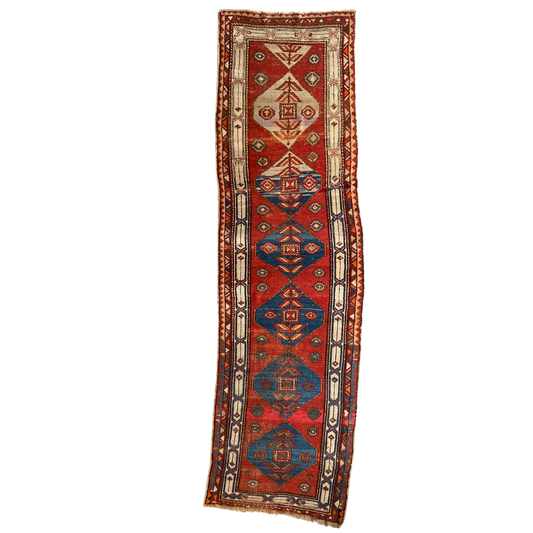 Antique Kazak Runner #R1136 - 3'6" x 11'9"