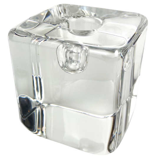 Kosta Boda Clear Cube Candle Holder by Goran Warff #O1179