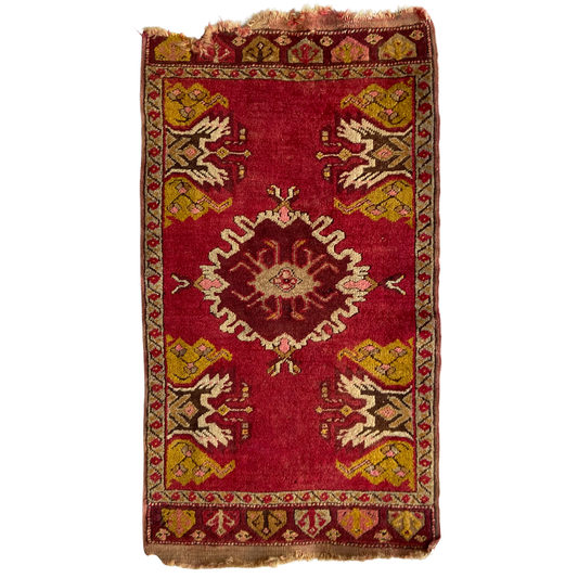 Antique Yastik Accent Rug #R1108 - 1'10" x 3'3"