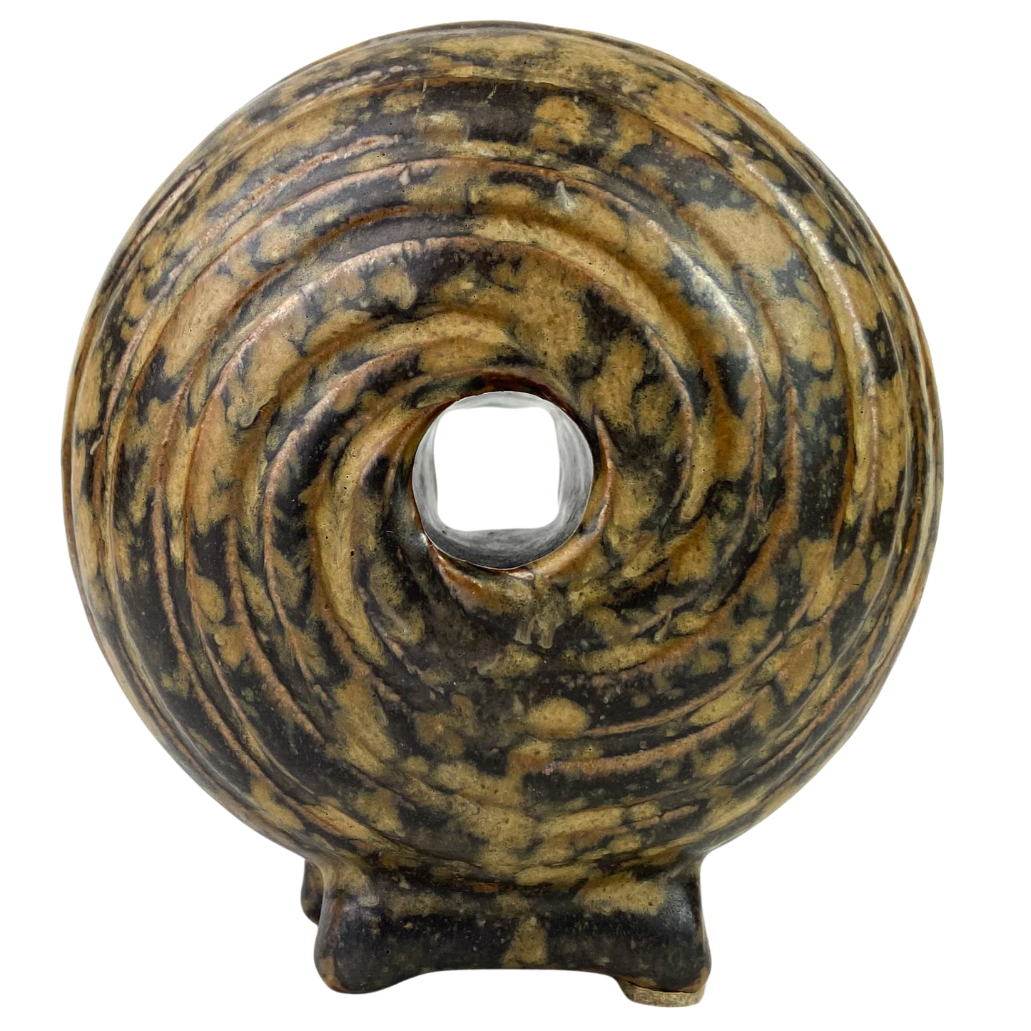 Vintage Hiroshi Nakayama Swirl Stoneware Sculpture #O1202