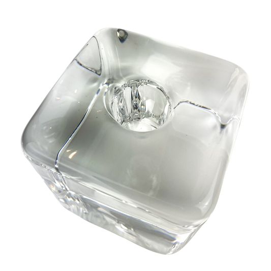 Kosta Boda Clear Cube Candle Holder by Goran Warff #O1179