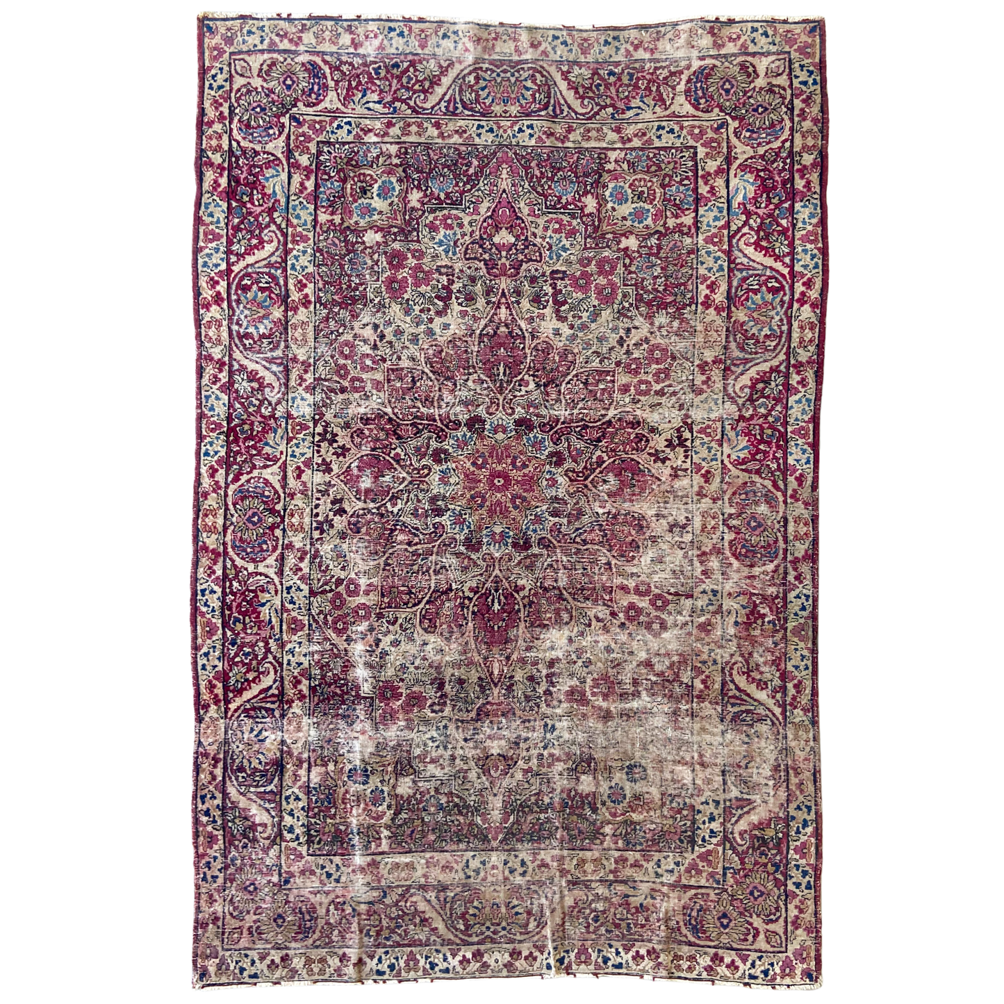 Antique Kerman Accent Rug #R1149 - 4'2" x 6'1"