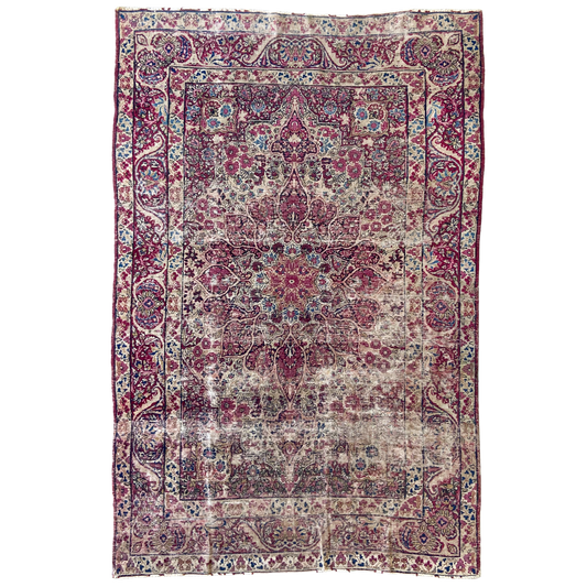 Antique Kerman Accent Rug #R1149 - 4'2" x 6'1"