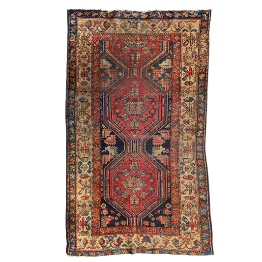 Antique Hamadan Accent Rug #R1272 - 3'7" x 6'