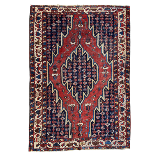 Antique Mazatlan Accent Rug #R1293 - 4'6" x 6'4"