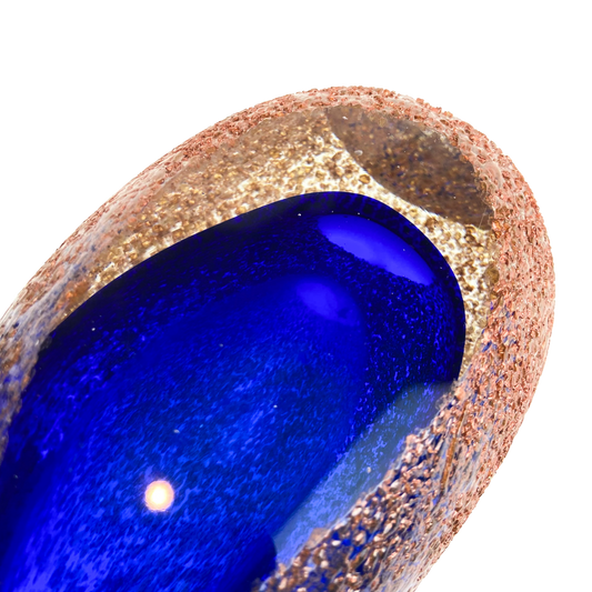 Murano Textured Sommerso Faceted Glass Vase #O1351