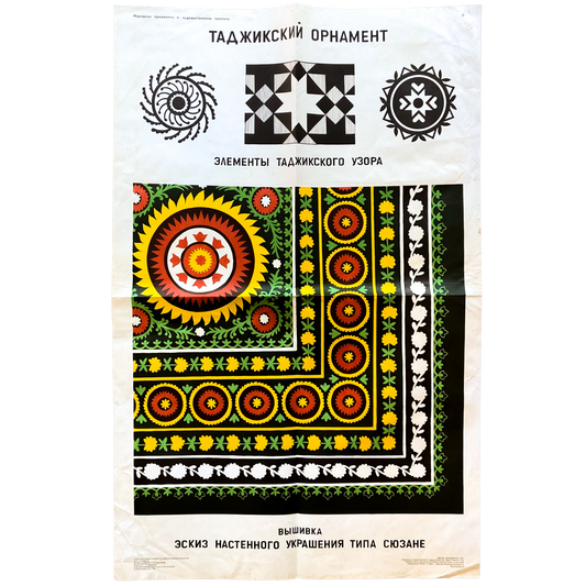 1991 Soviet Embroidery Pattern Poster #P1707 - 22" x 35"