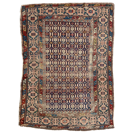 Antique Shirvan Accent Rug #R851 -  3'8" x 4'10"