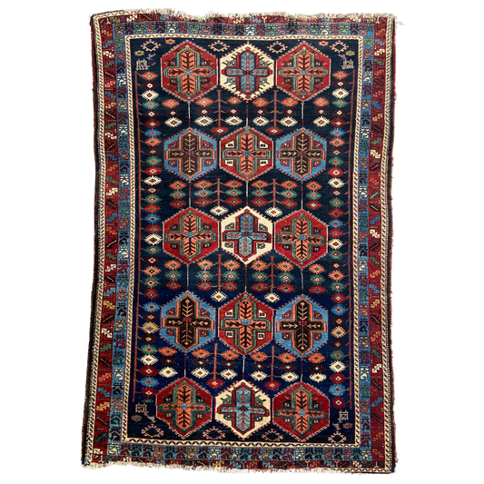 Semi-Antique Caucasian Accent Rug #R856 - 4'5" x 6'8"