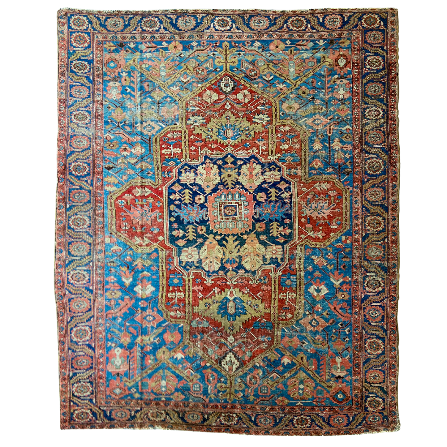 Antique Heriz Area Rug #R844 - 9'9" x 12'2"