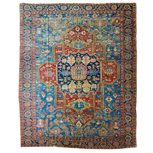 Antique Heriz Area Rug #R844 - 9'9" x 12'2"