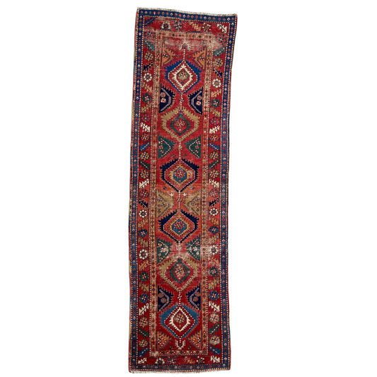 Antique Heriz Runner #R899 - 3' x 11'