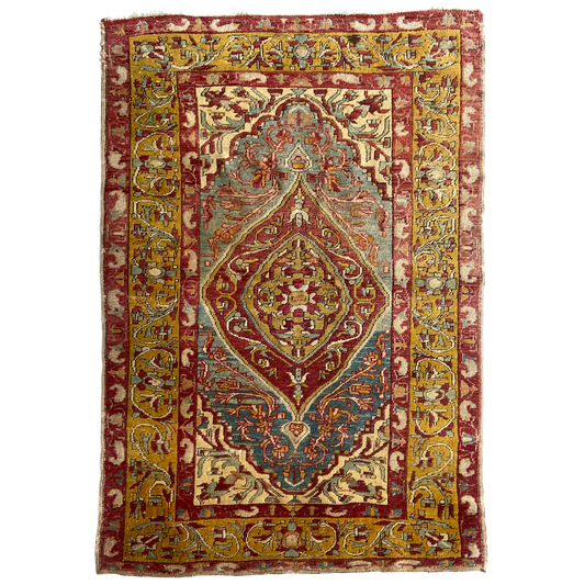 Antique Turkish Sevas Accent Rug #R911 - 3'9" x 5'7"