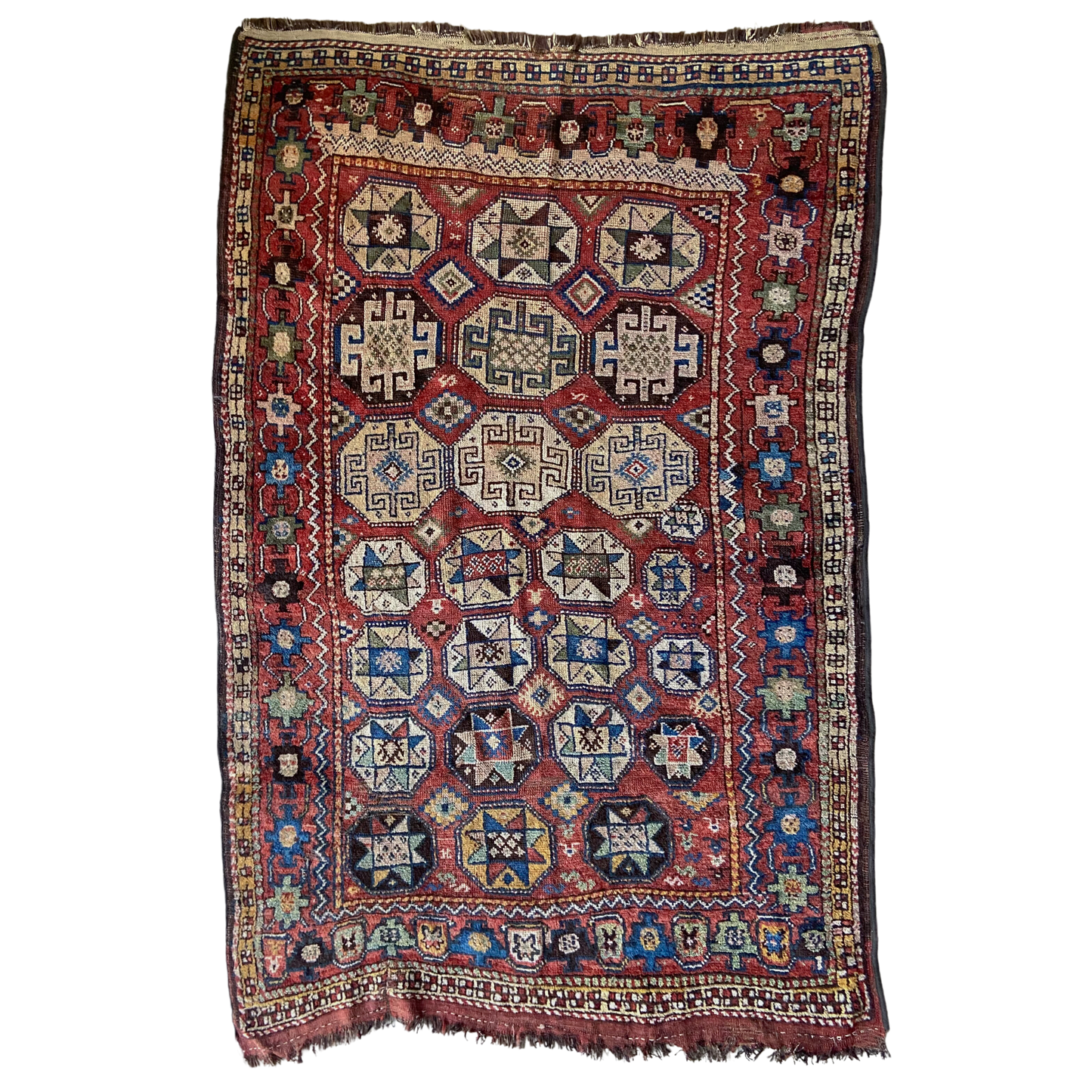 Antique Kurdish Accent Rug #R945 - 4'8" x 7'3"