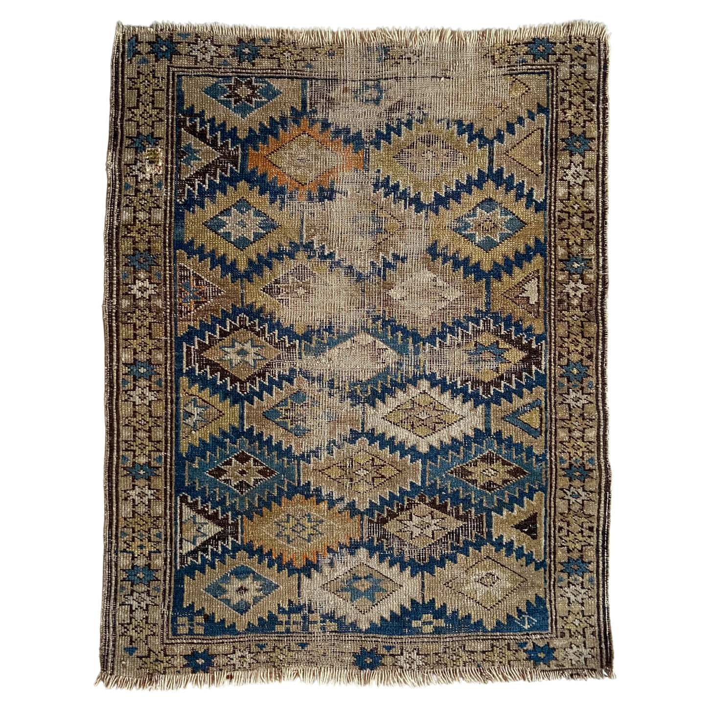 Antique Caucasian Accent Rug #R956 - 2'3" x 2'10"