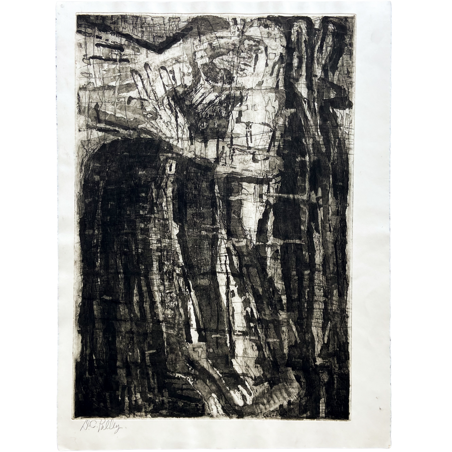 Untitled (1990s) Etching by Donald Kelley #P1853 - 22" x 30"