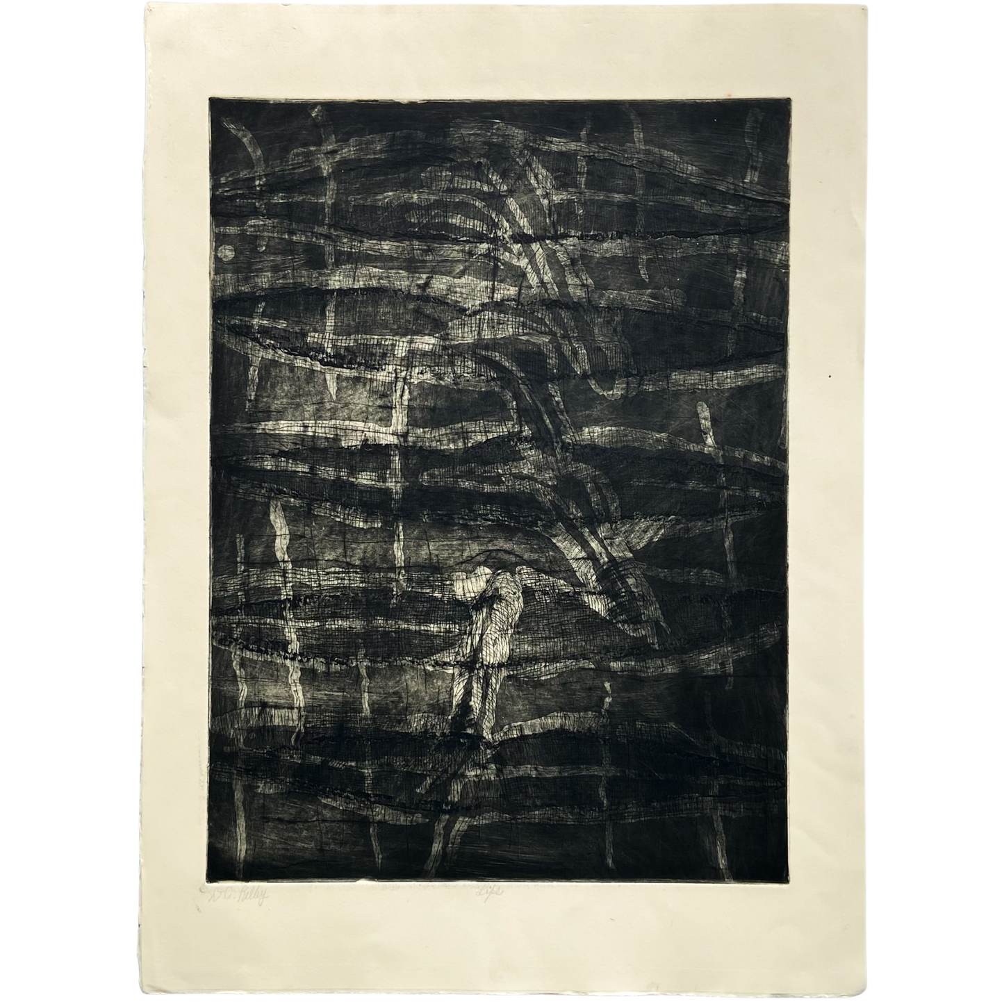 Lips (1990s) Etching by Donald Kelley #P1847 - 22" x 30"