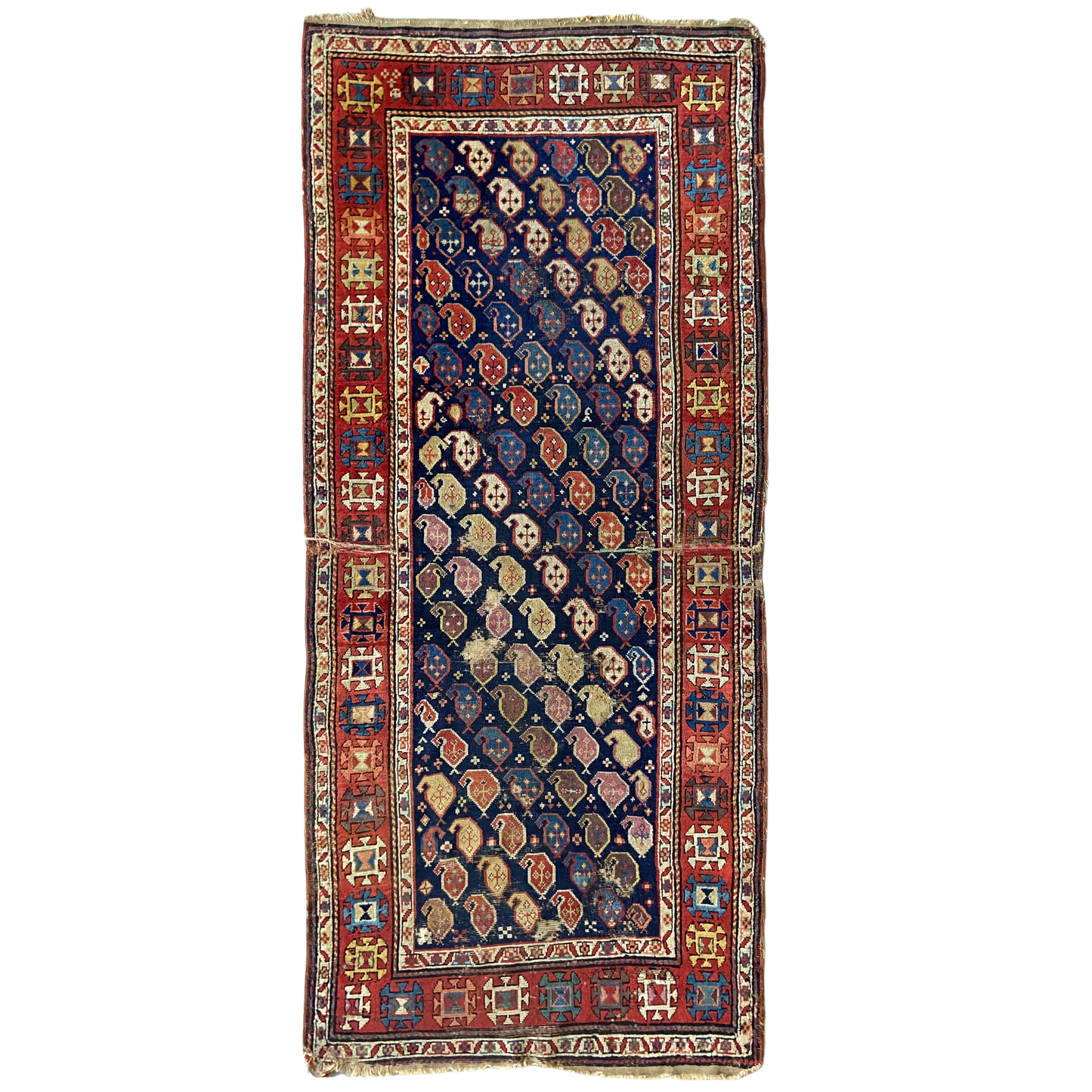 Antique Caucasian Runner #R1030 - 3'9" x 8'4"