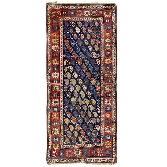 Antique Caucasian Runner #R1030 - 3'9" x 8'4"