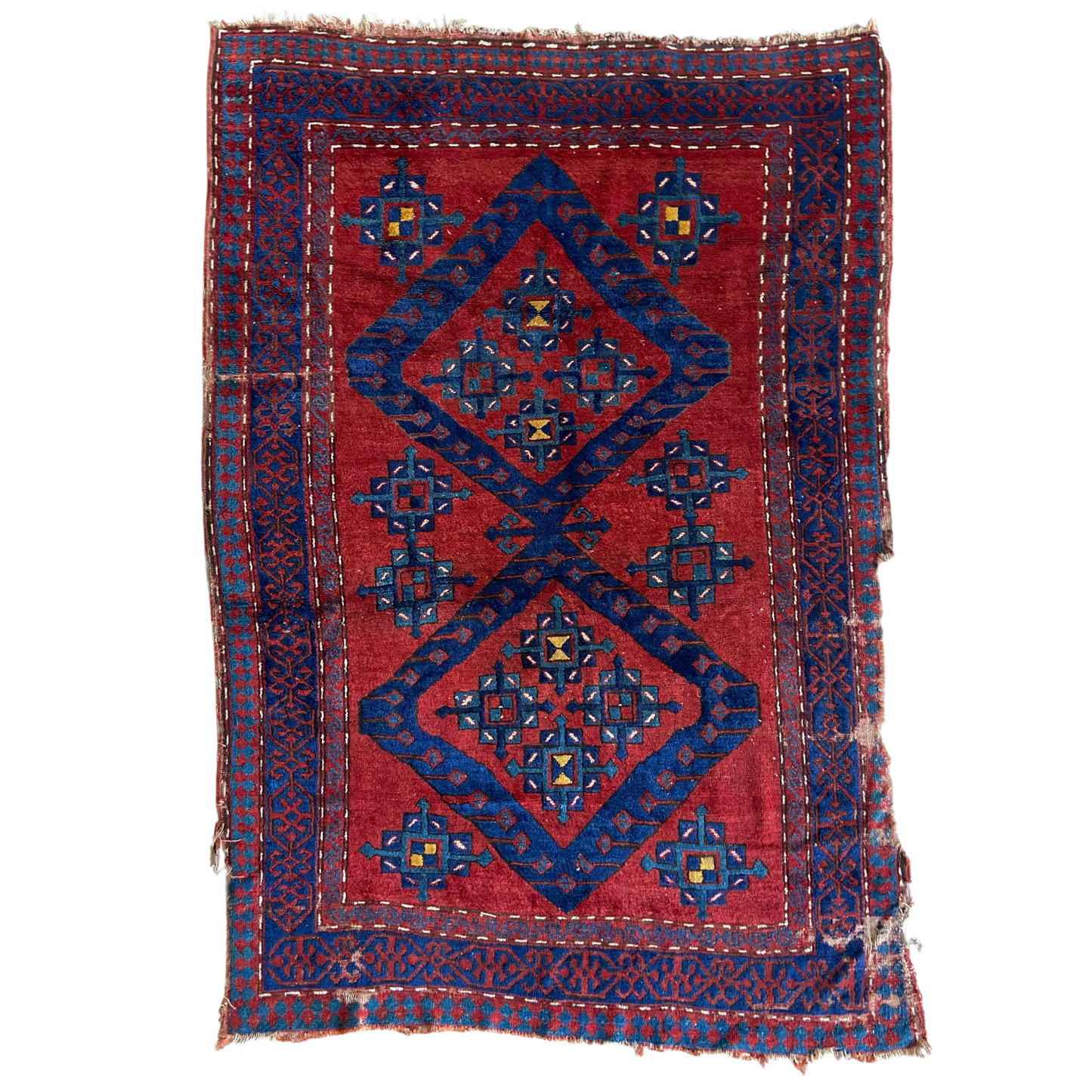 Antique Kazak Accent Rug #R1028 - 4'10" x 7'1"